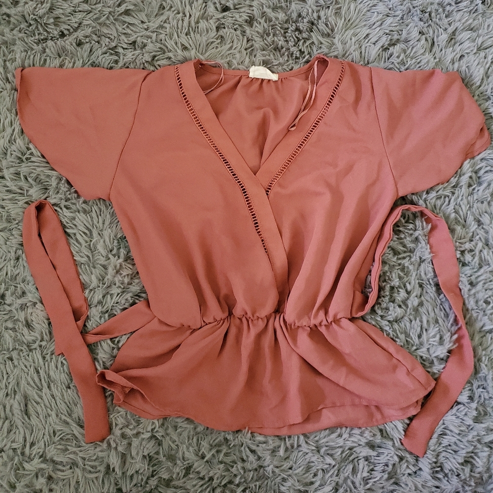 Crop top with ties